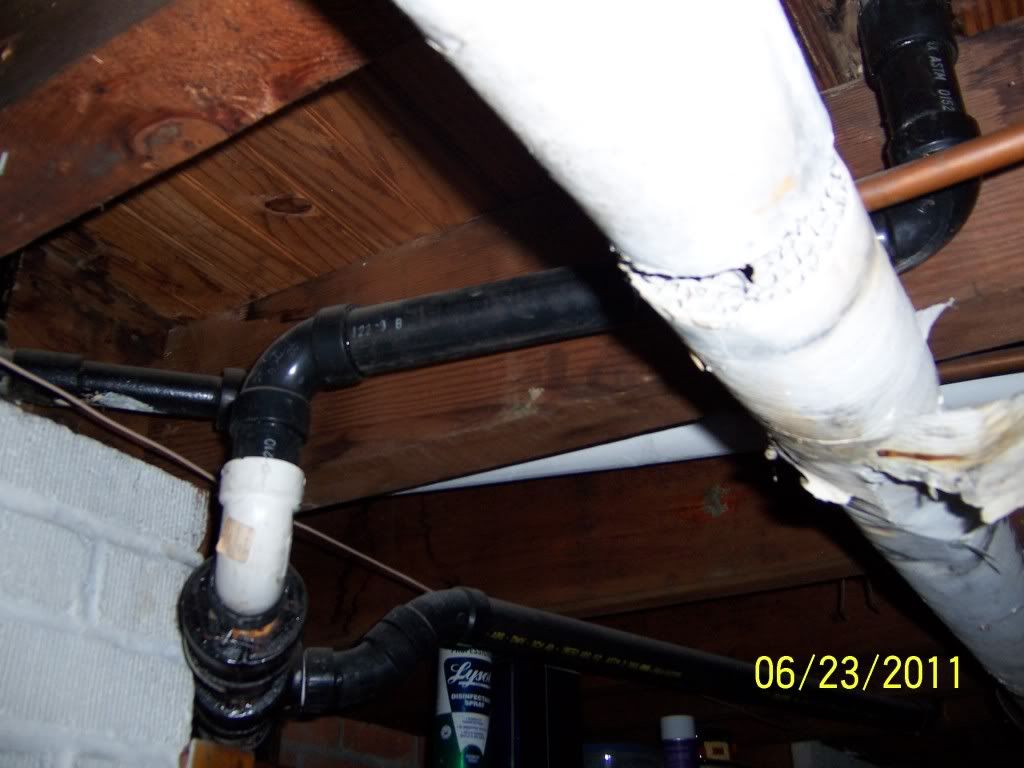 ReInstalling plumbing from floor to wall