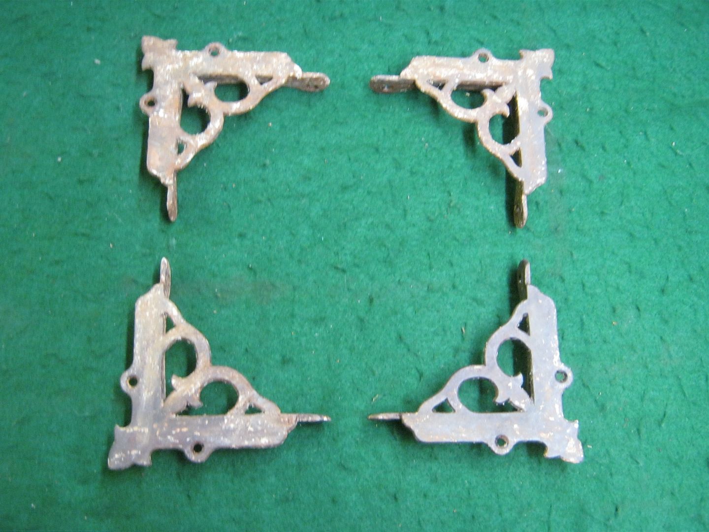 4 Antique Cast Iron Victorian Screen Door Corner Brackets Decorative 274213 eBay
