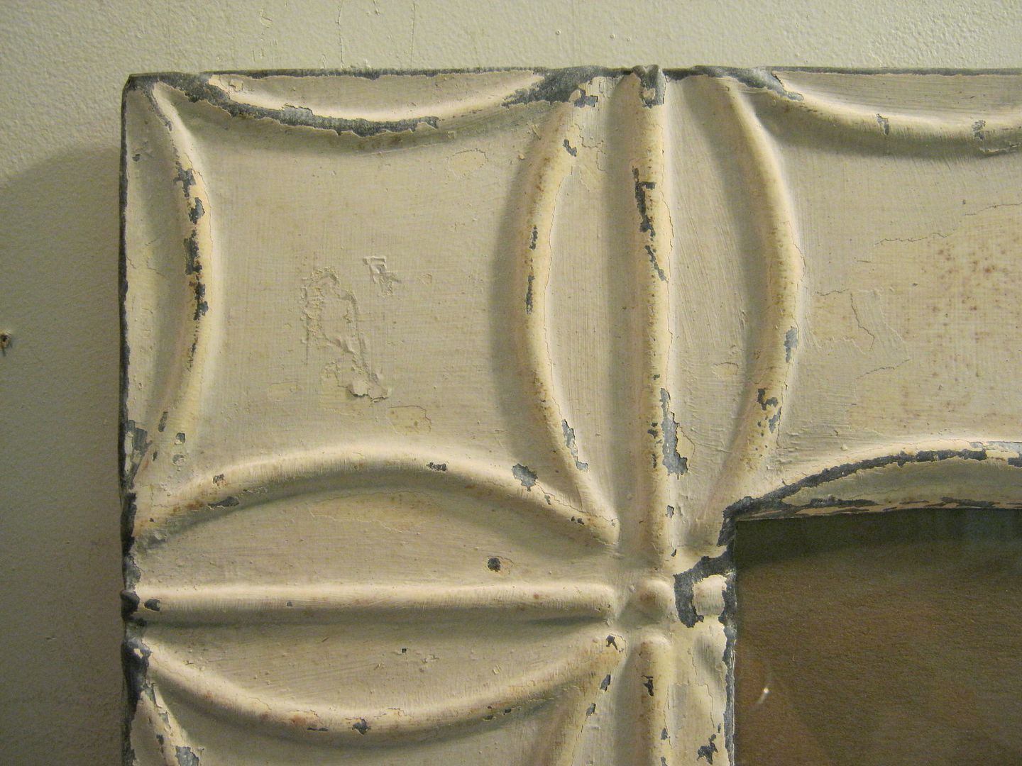 Antique TIN CEILING Metal Picture Frame 11x14 Shabby Recycled 93712