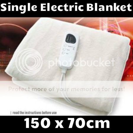 Single Electric Blanket Washable Heater Over Under Bed Cover Night