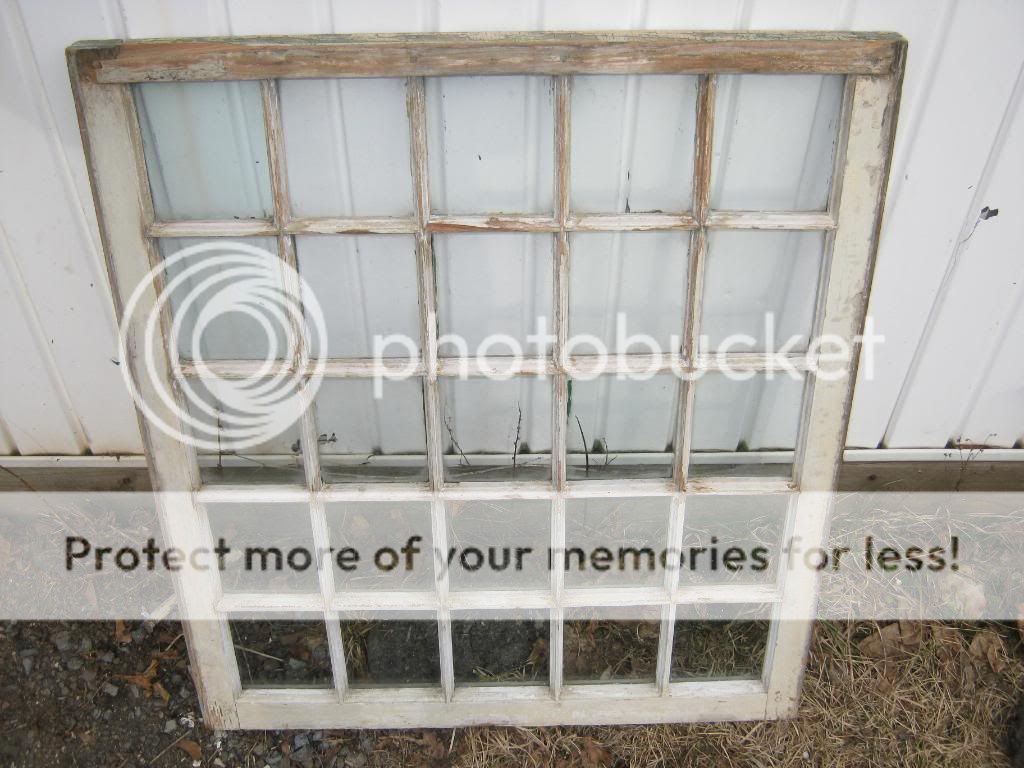 Antique Window Sash 31.75w x 36H 25 Light Window Pane Early # 183 12 