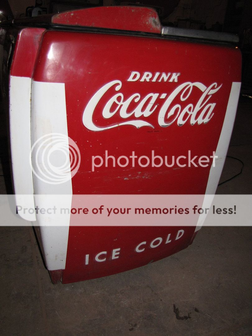  Rare White & Red Coca Cola Cooler Refrigerator Chest Home Decor  