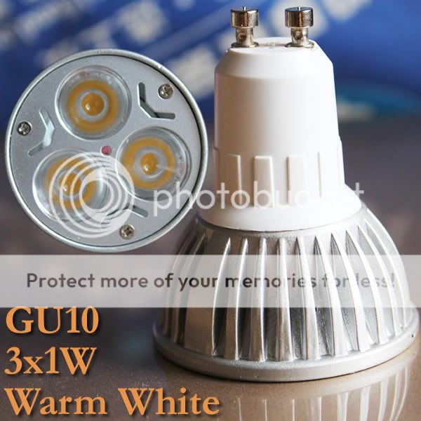 NEW 10PCS GU10 3x1W High Power Warm White LED 3W spot Lamp 85V 265V 